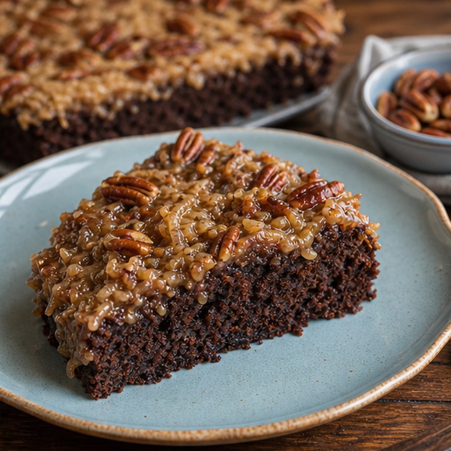 German Chocolate Upside-Down Cake