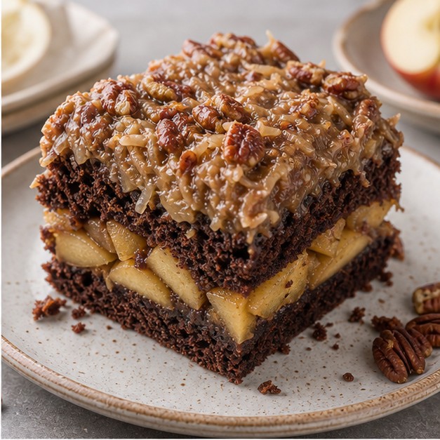 German Chocolate Apple Pie Cake
