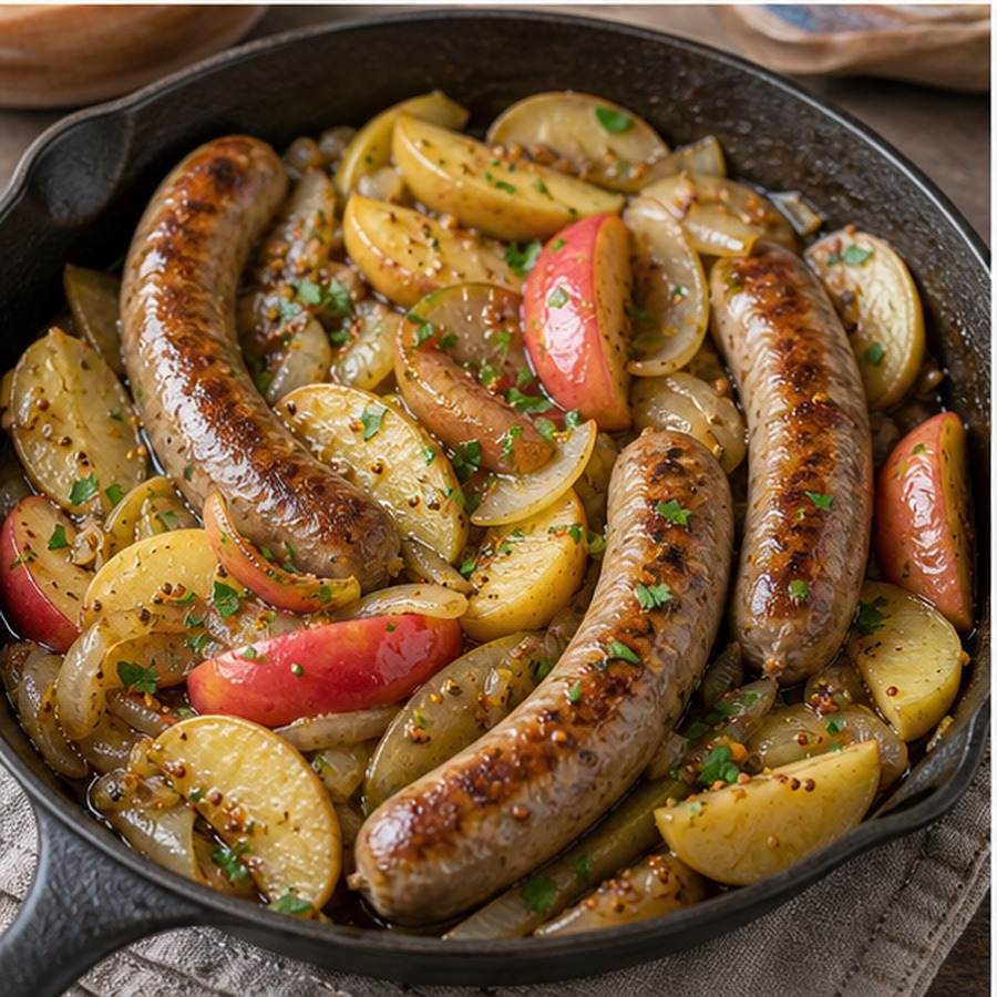 Bratwurst-Apple Skillet