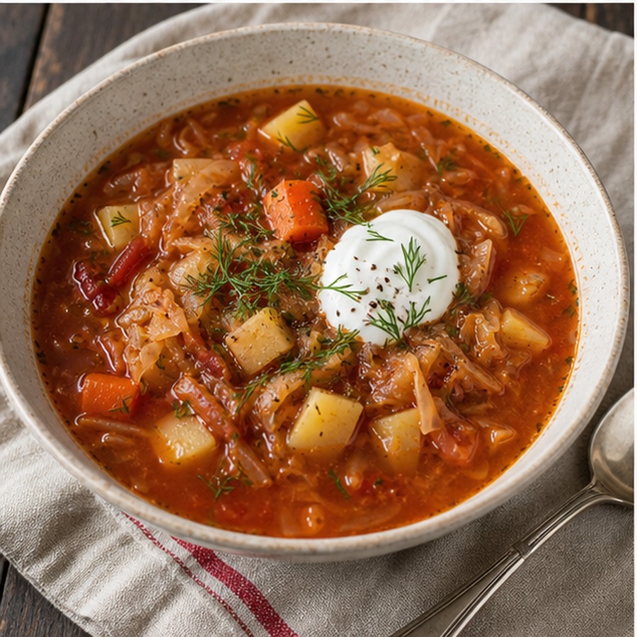 Sopa de Chucrute Russo