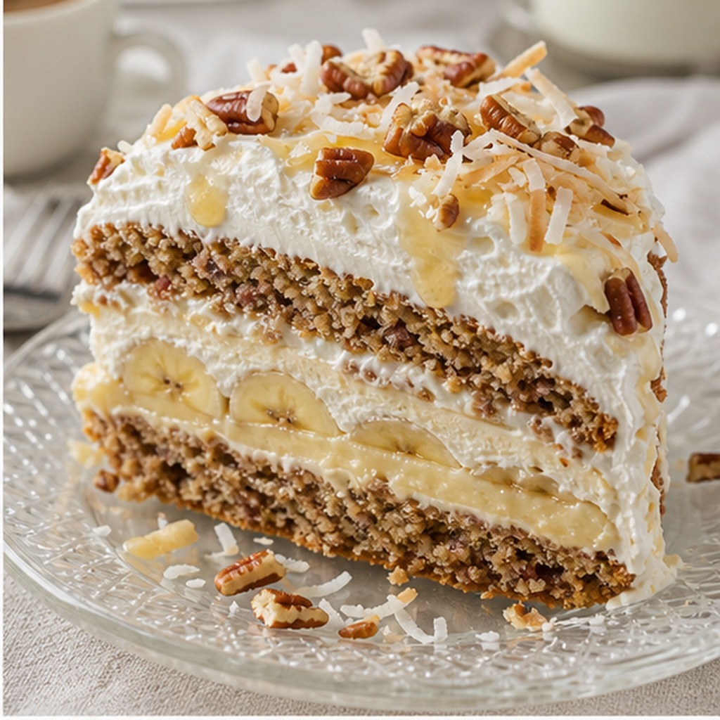 Bavarian Banana Torte