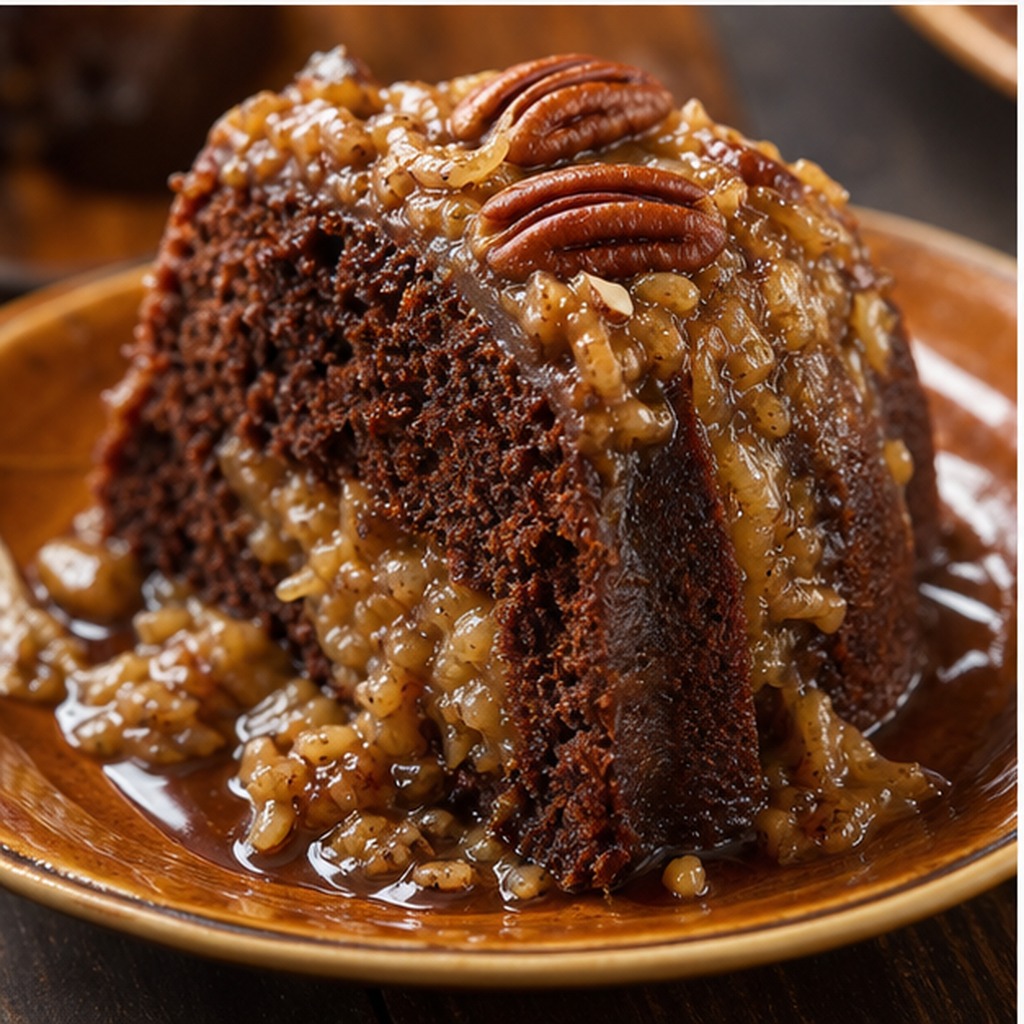 German Chocolate Upside-Down Cake