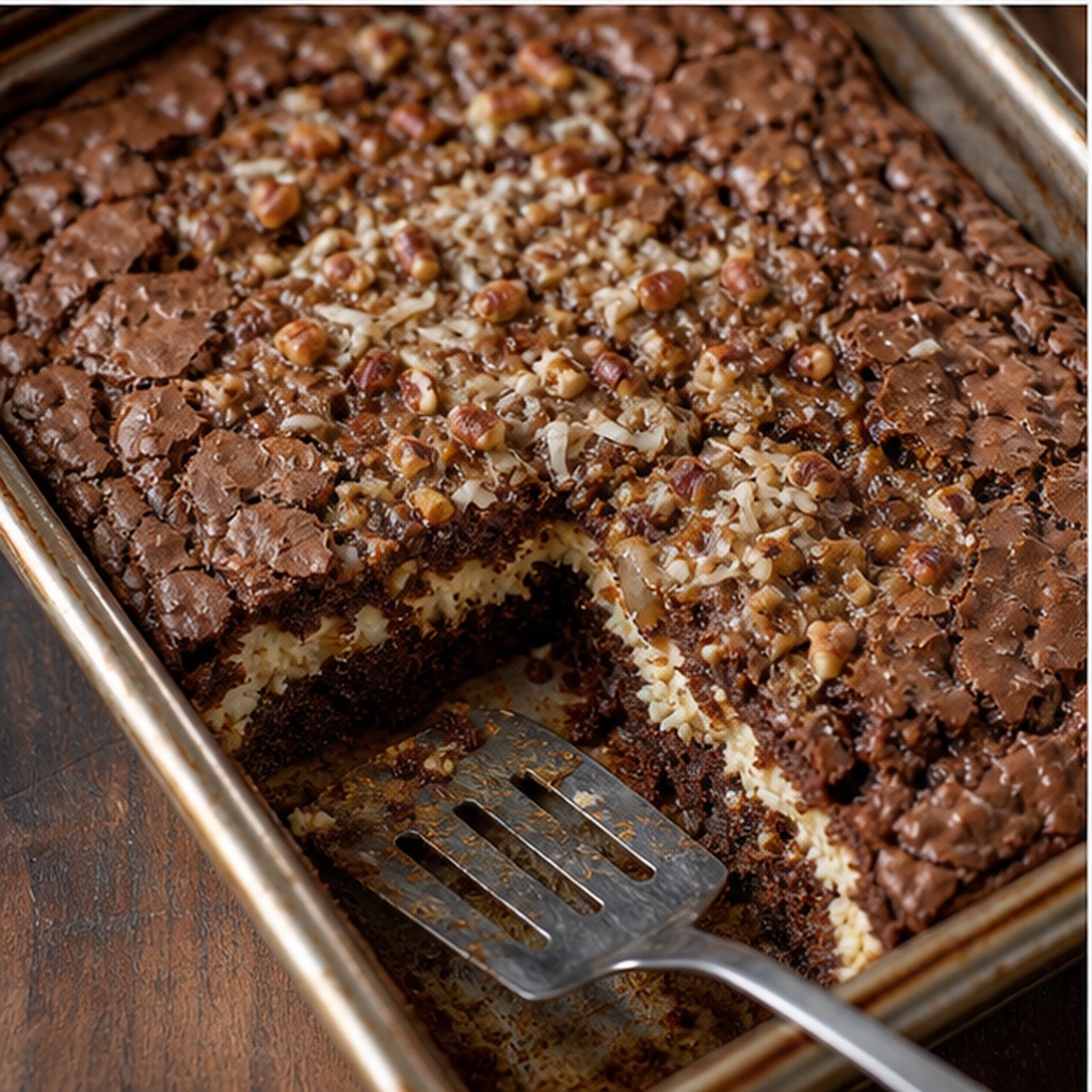 German Chocolate Upside-Down Cake