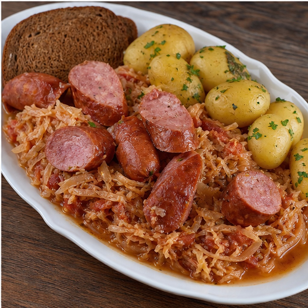 Fresh Kielbasa and Sauerkraut