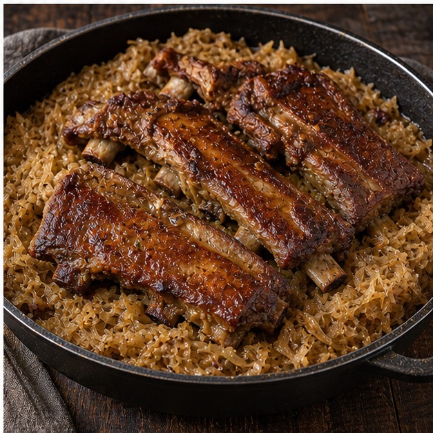 Spareribs and Sauerkraut