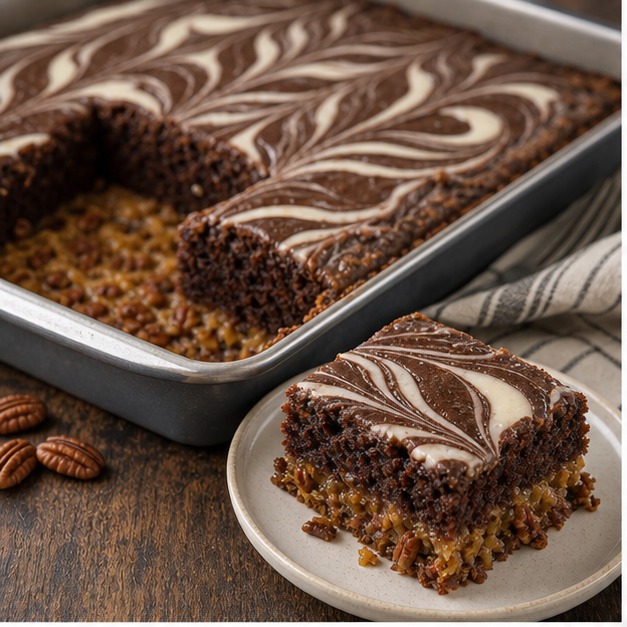 German Chocolate Upside Down Cake